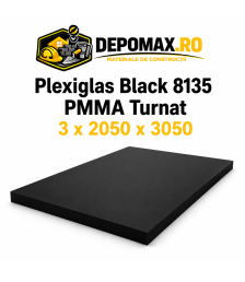 Plexiglas Black 8135 PMMA turnat satinat 1 fata 3 x 2050 x 3050 mm